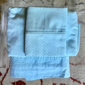 100% Cotton Twin Sheet Set:PillowCase Flat Fitted